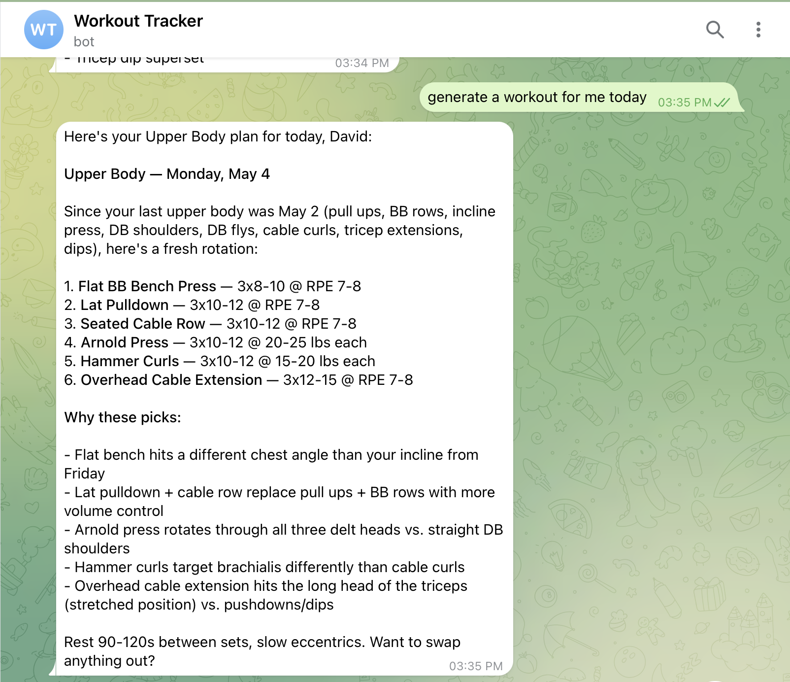 fitness-tracker output