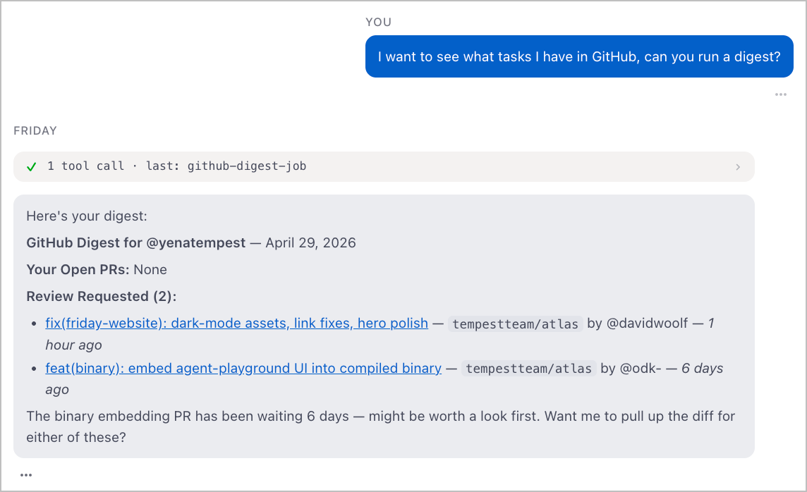 github-digest output