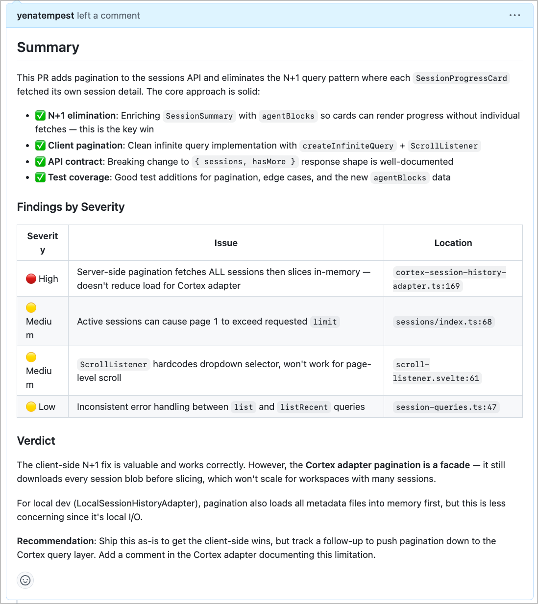 github-pr-reviewer output