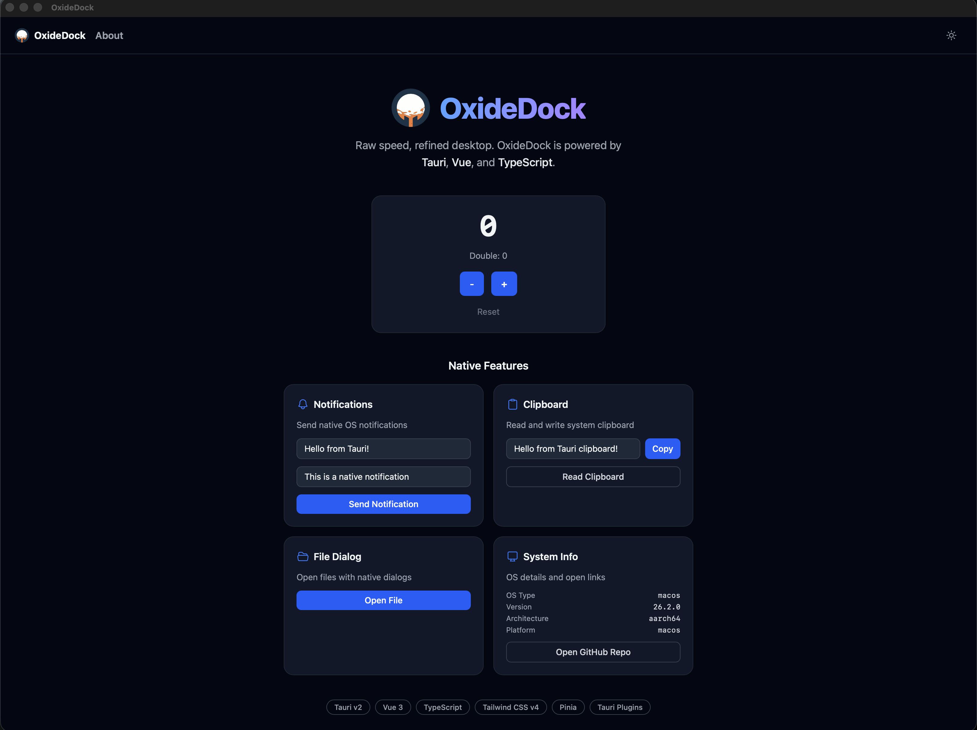 OxideDock screenshot