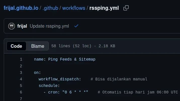 Otomatis Ping Sitemap via GitHub Actions