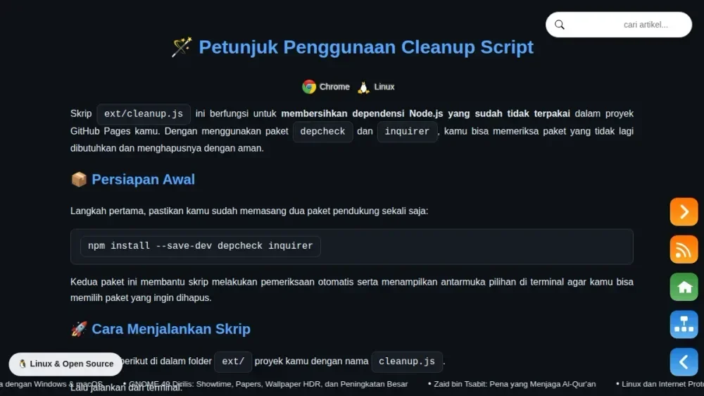 🪄 Petunjuk Penggunaan Cleanup Script