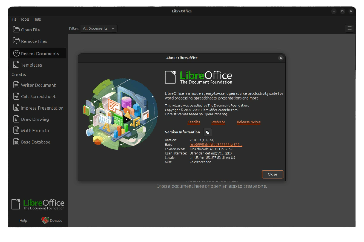 LibreOffice 26.8 Rilis Tanpa AI, Fokus Privasi dan Fitur Baru