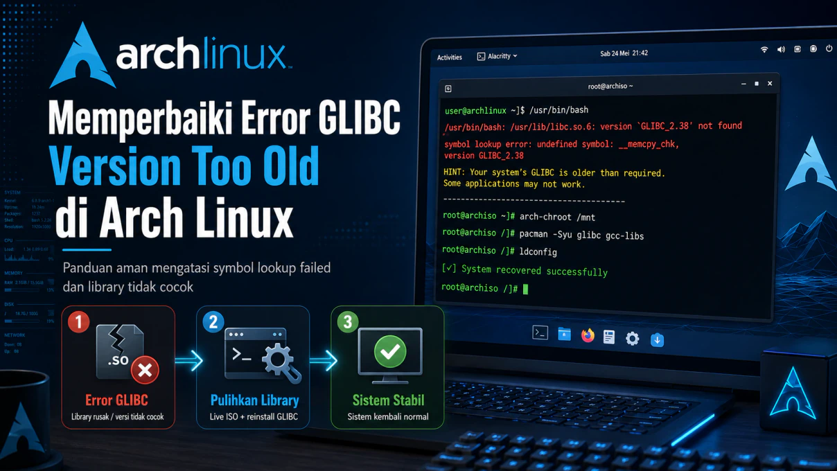 Memperbaiki Error GLIBC di Arch Linux