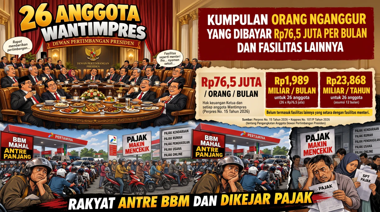 Daftar 26 Anggota Wantimpres 2026 yang Dilantik Prabowo