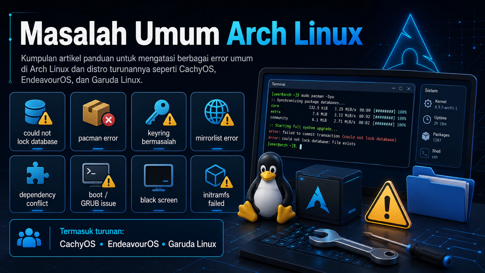 Masalah Umum Arch Linux dan Cara Mengatasinya
