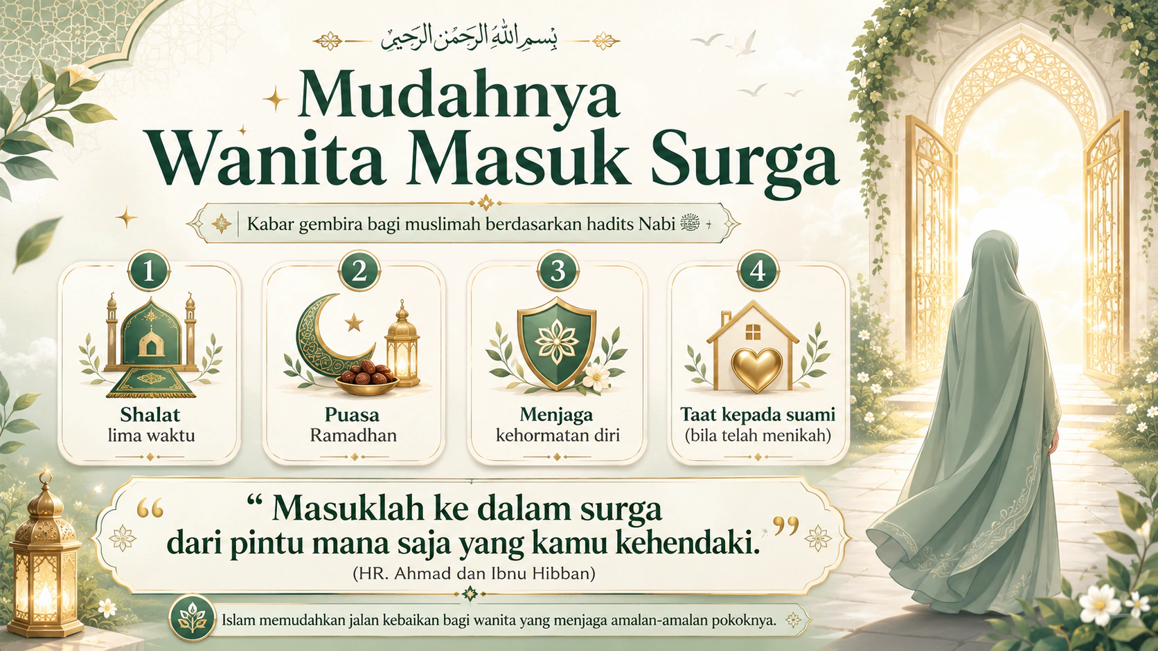 Mudahnya Wanita Masuk Surga