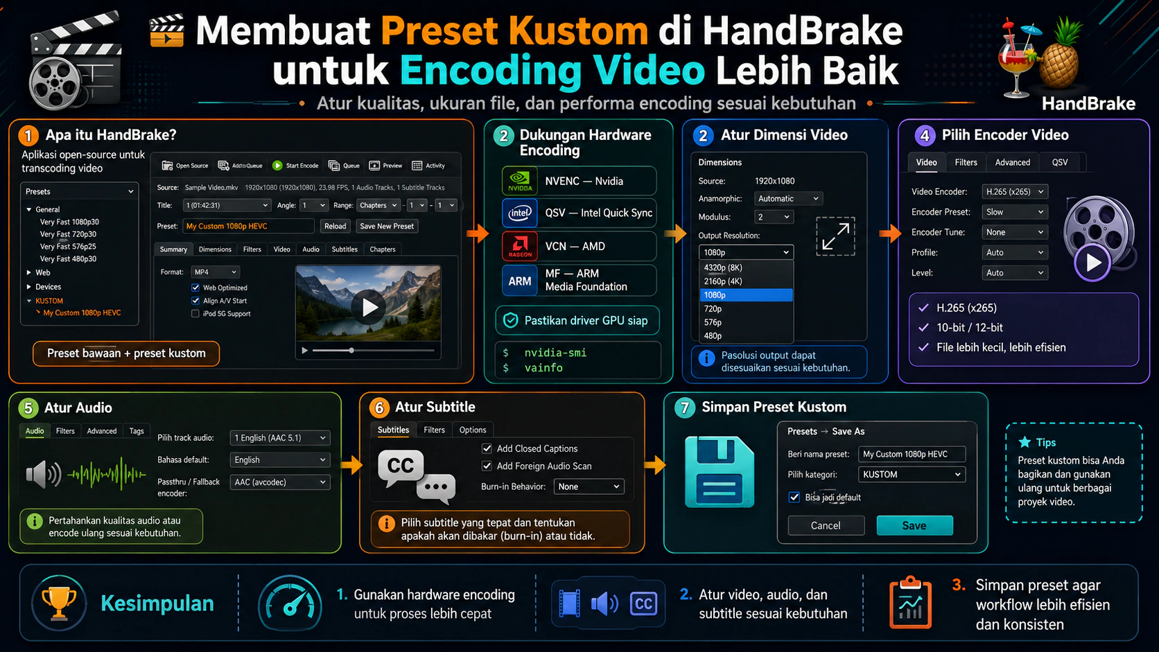 Membuat Preset Kustom di HandBrake untuk Encoding Video Lebih Baik 🎬