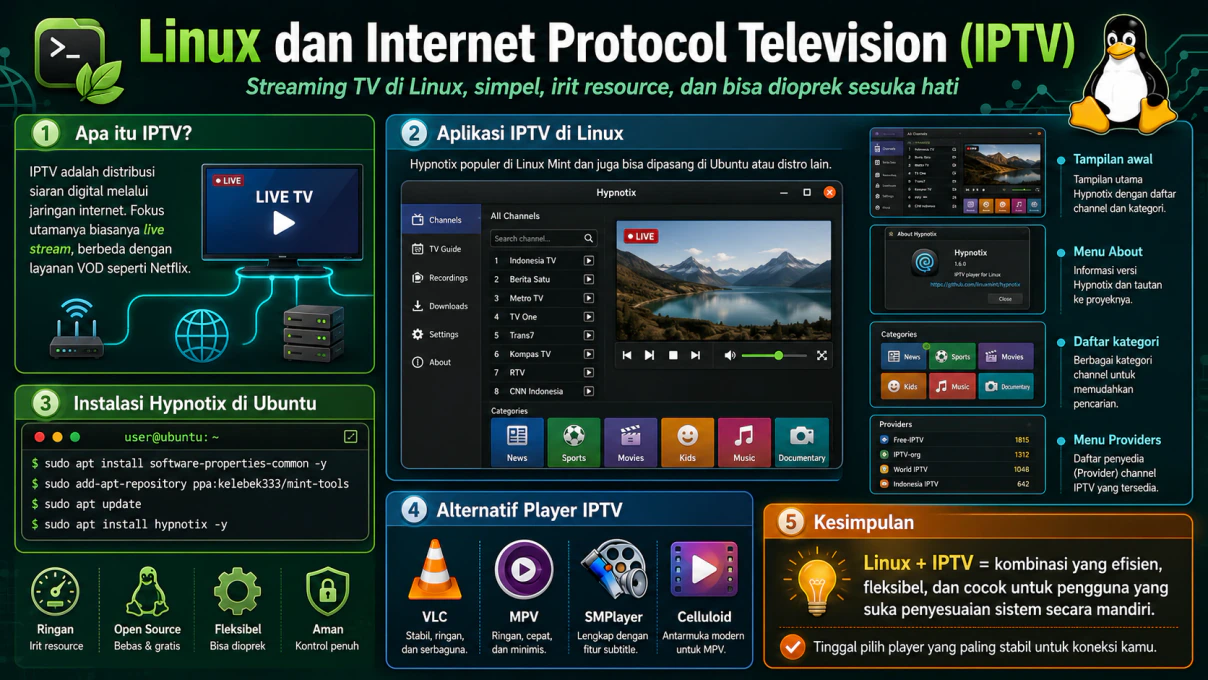 Linux dan Internet Protocol Television (IPTV) 📺