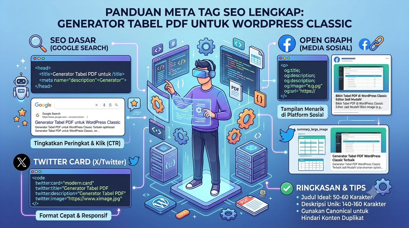 Generator Tabel PDF untuk WordPress Classic