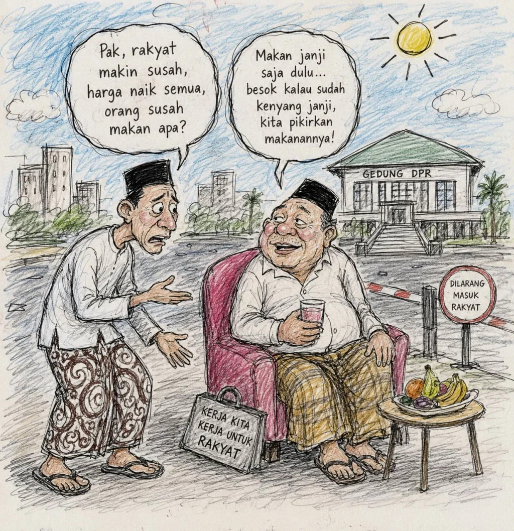 Makan Janji, Kenyang Ilusi: Politik Janji dan Rakyat Lapar