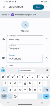 Operations center contact with two alphanumeric short code SMS numbers