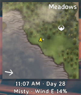 The clock under the minimap