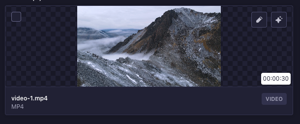 Media Library card hover actions