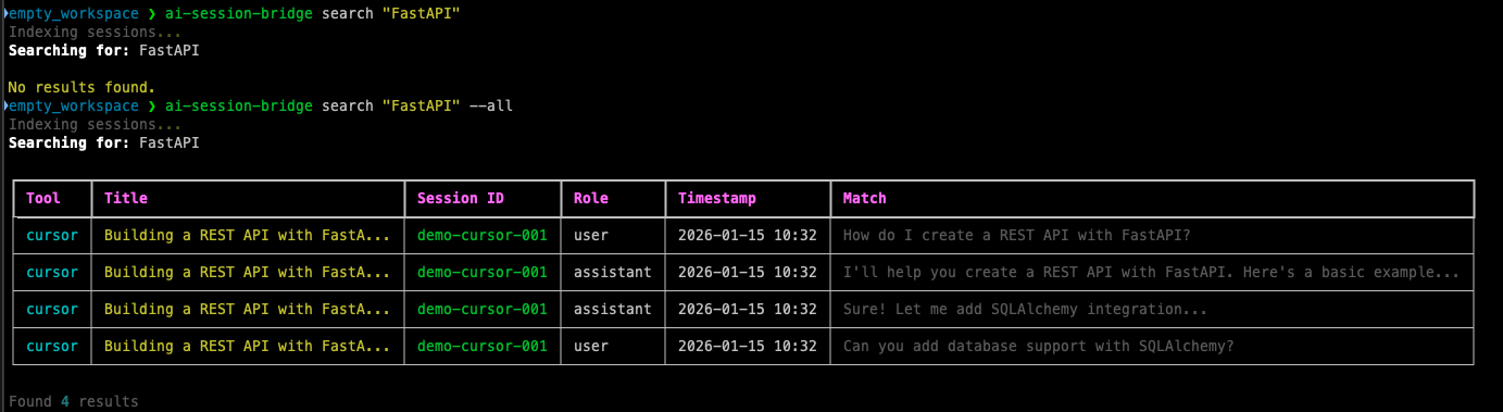 Search current workspace