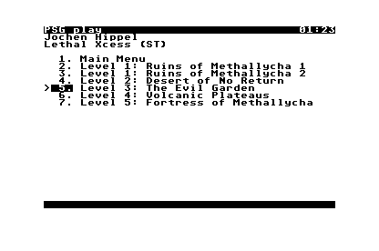 Atari ST main menu