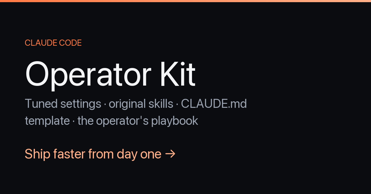 Claude Code Operator Kit