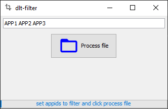 screenshot of dlt-filter