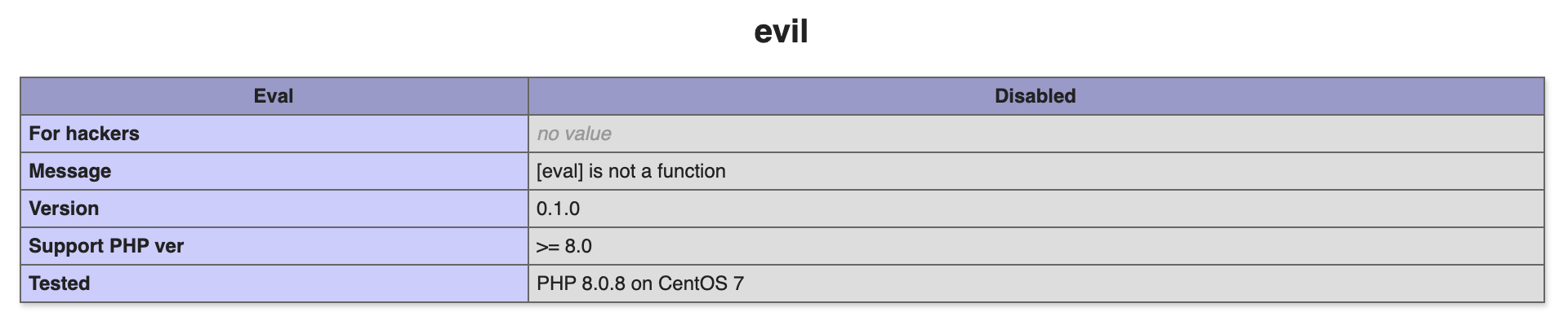 Eval function