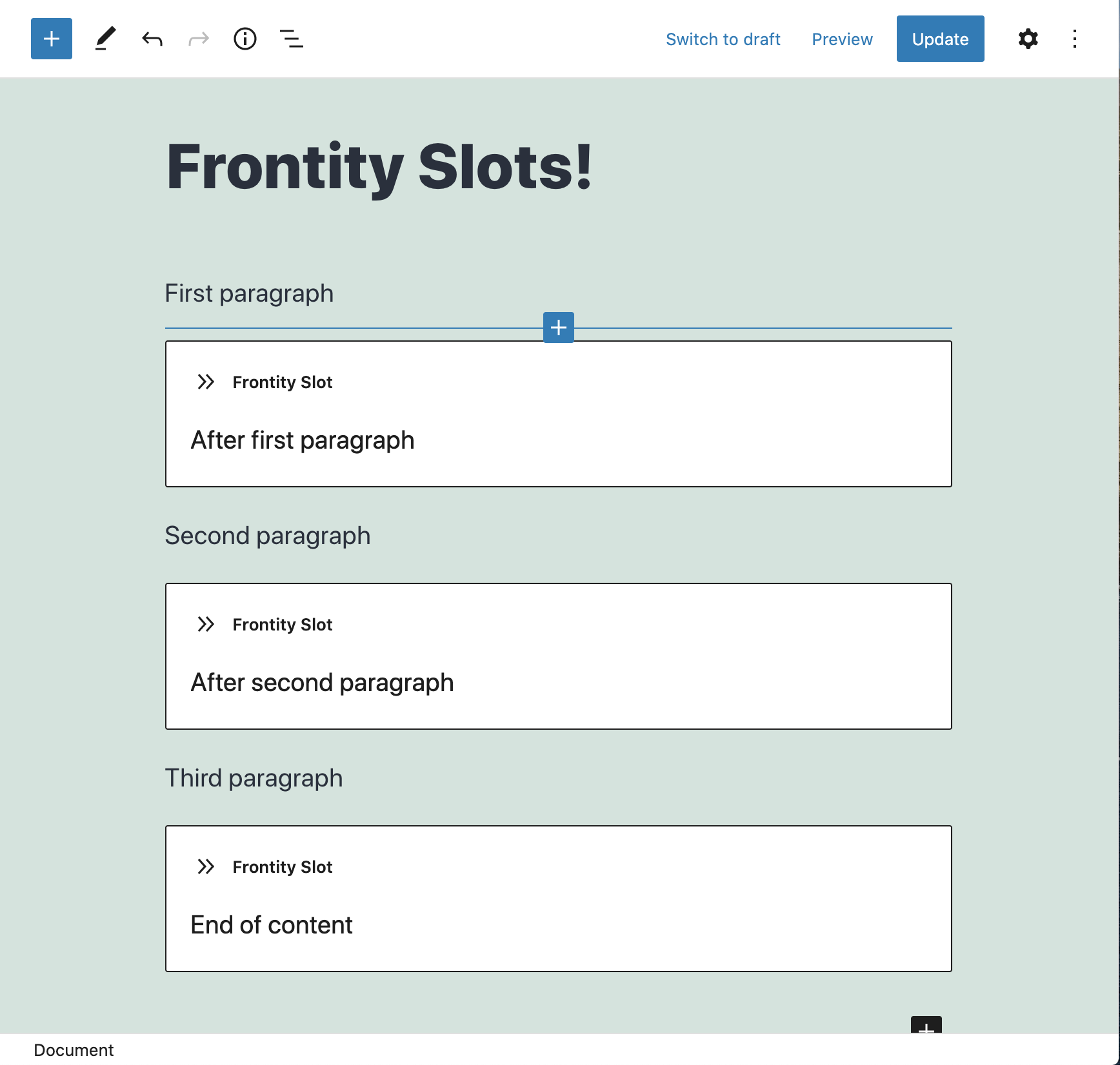 Frontity Slot Block