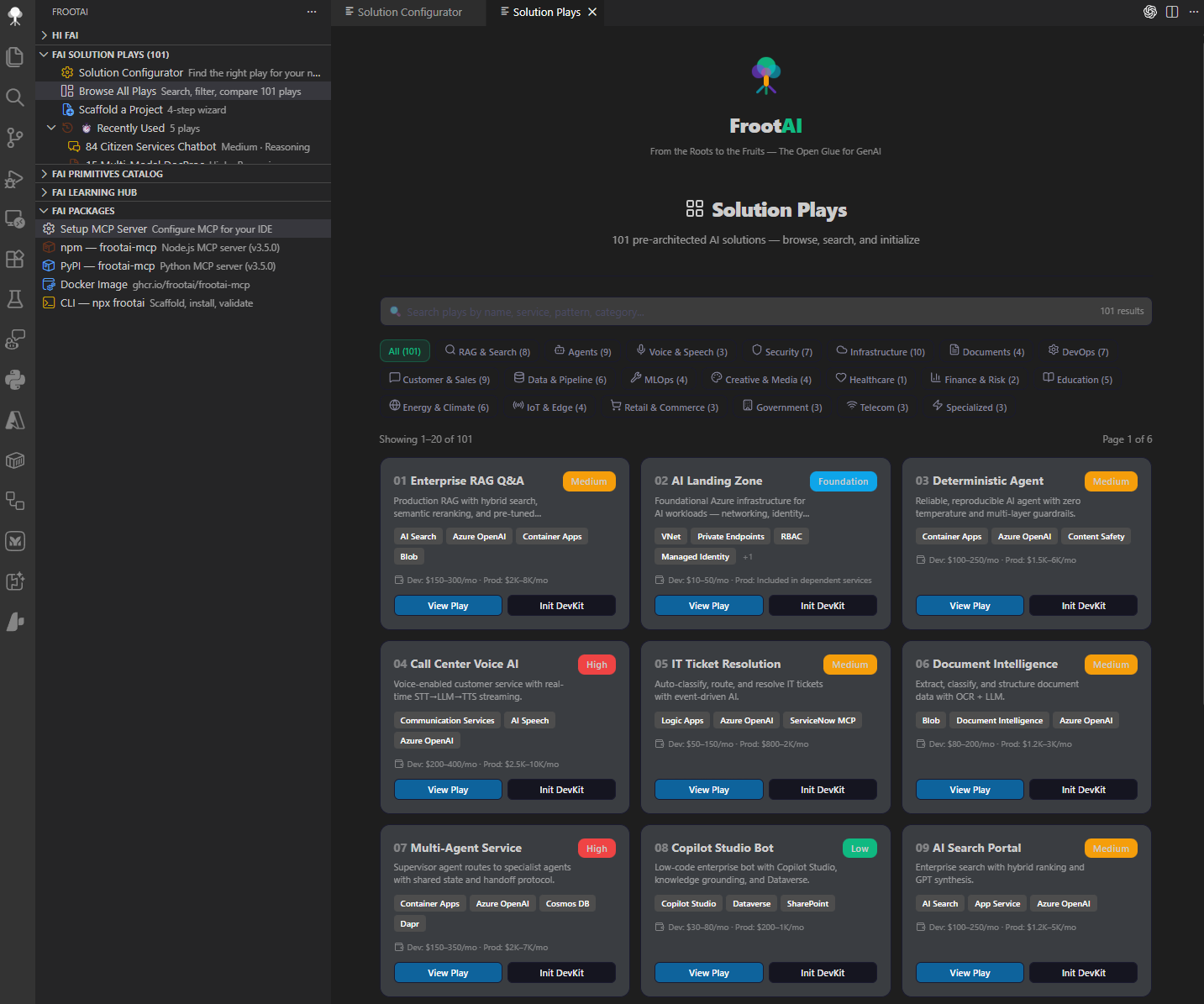 Solution Play browser