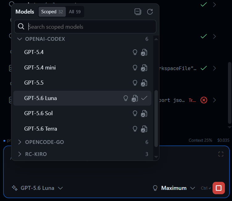 Model picker