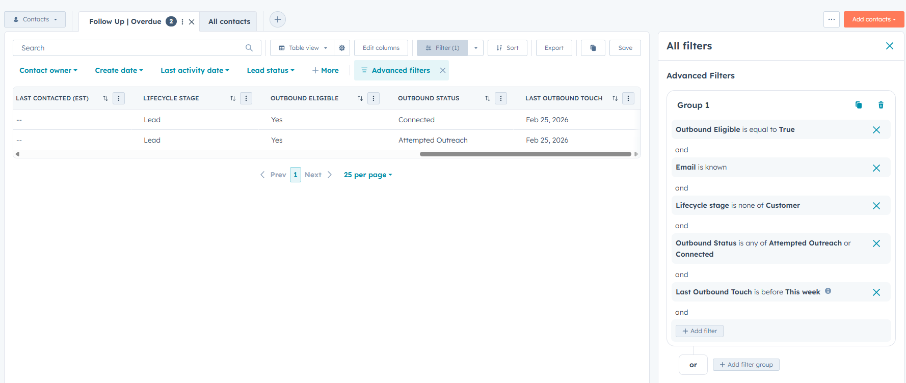 Follow up queue screenshot placeholder