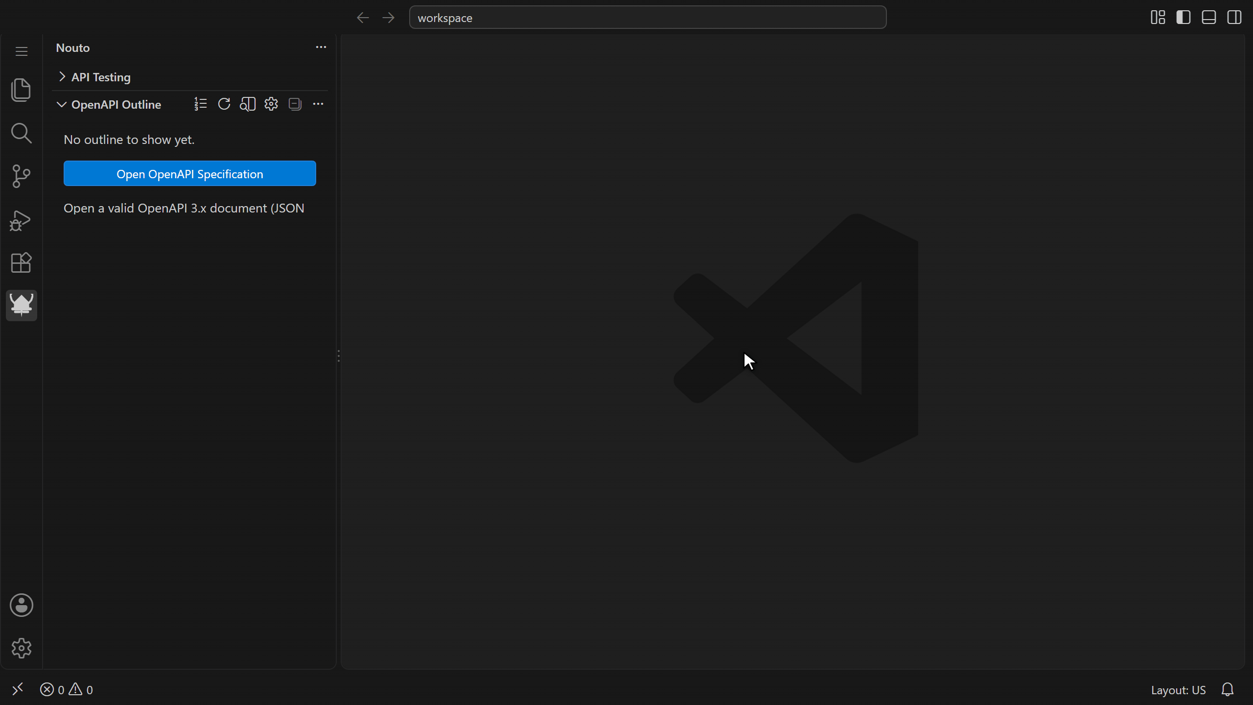 Adding an operation to an OpenAPI spec with completions, the outline updating, and the new operation in the Swagger UI preview