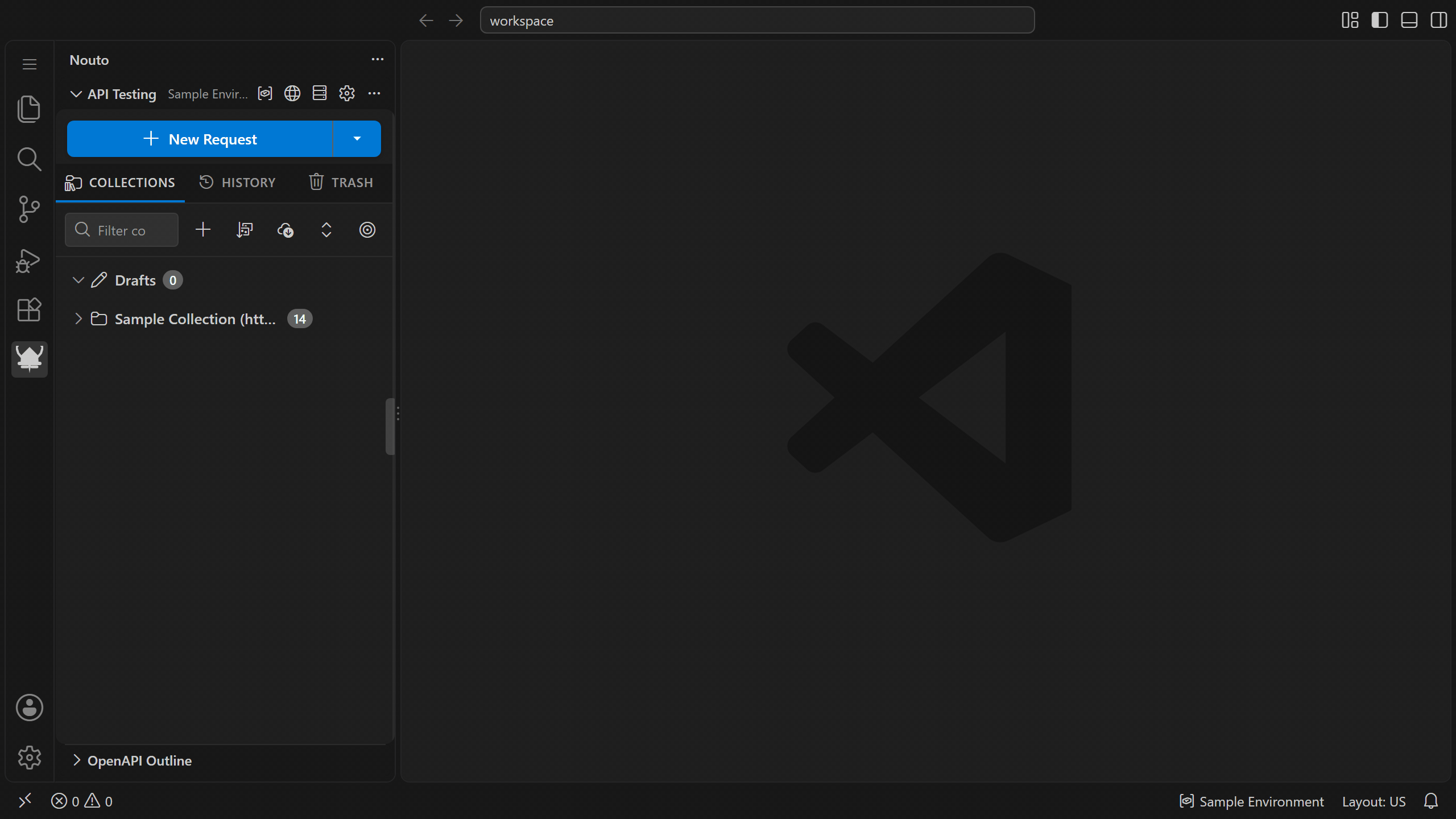 Importing a Postman collection file and sending one of its requests