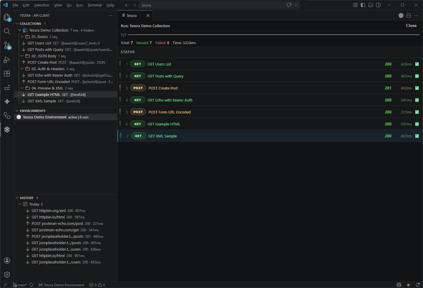 History and runner in Tessra