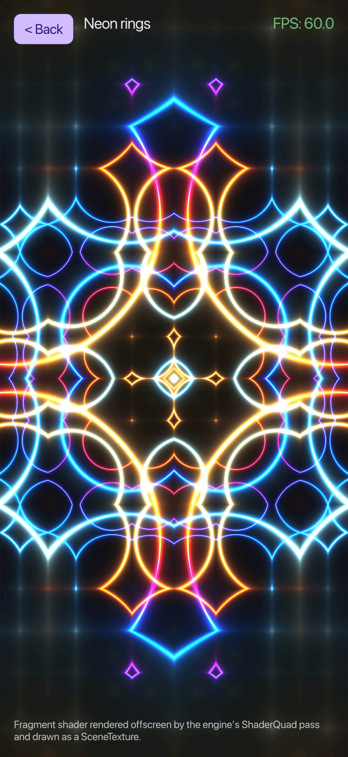 shadertoy: a fragment shader rendered at 60 fps