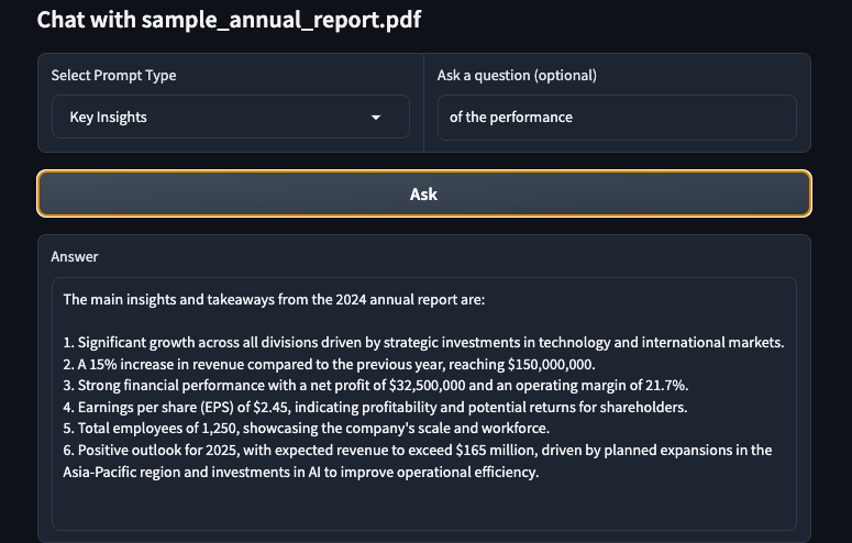 Extract Metrics Screenshot