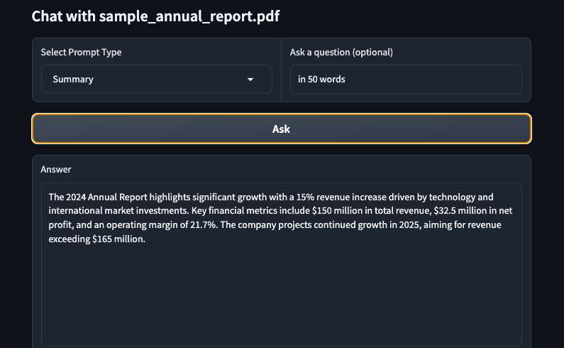 Extract Metrics Screenshot