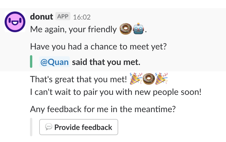 Donut Feedback Example