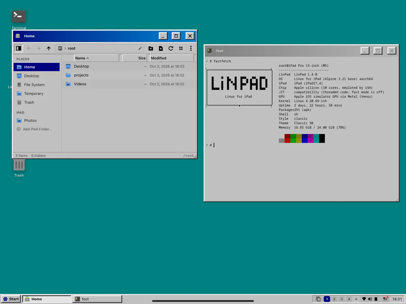Classic 98 desktop