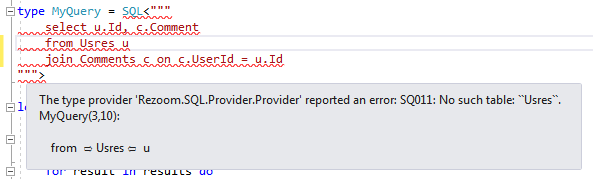 example error on mistyped table name