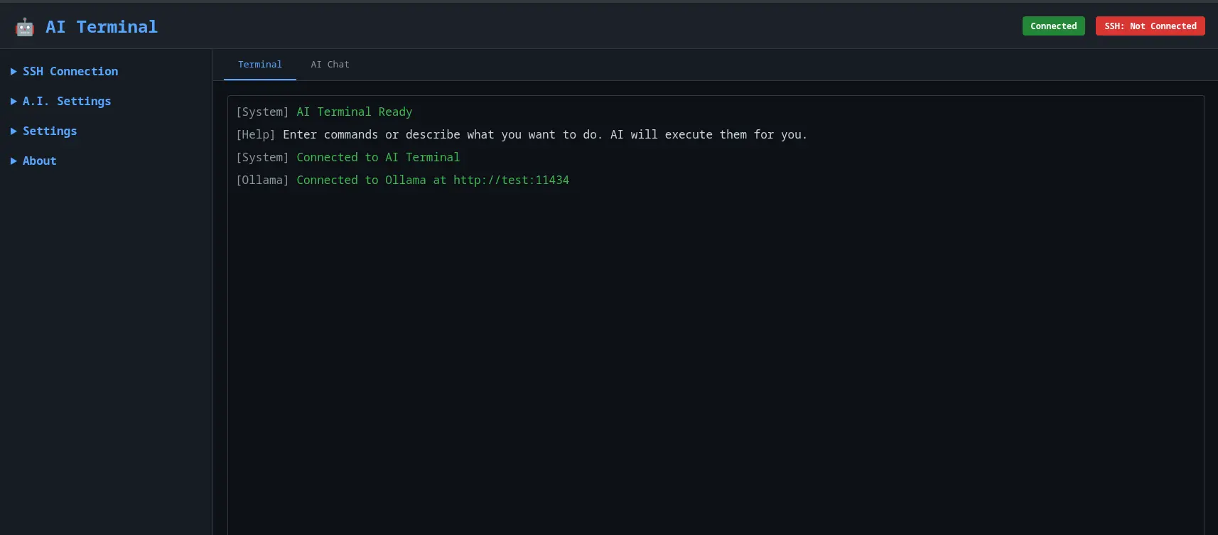 Web AI Terminal screenshot