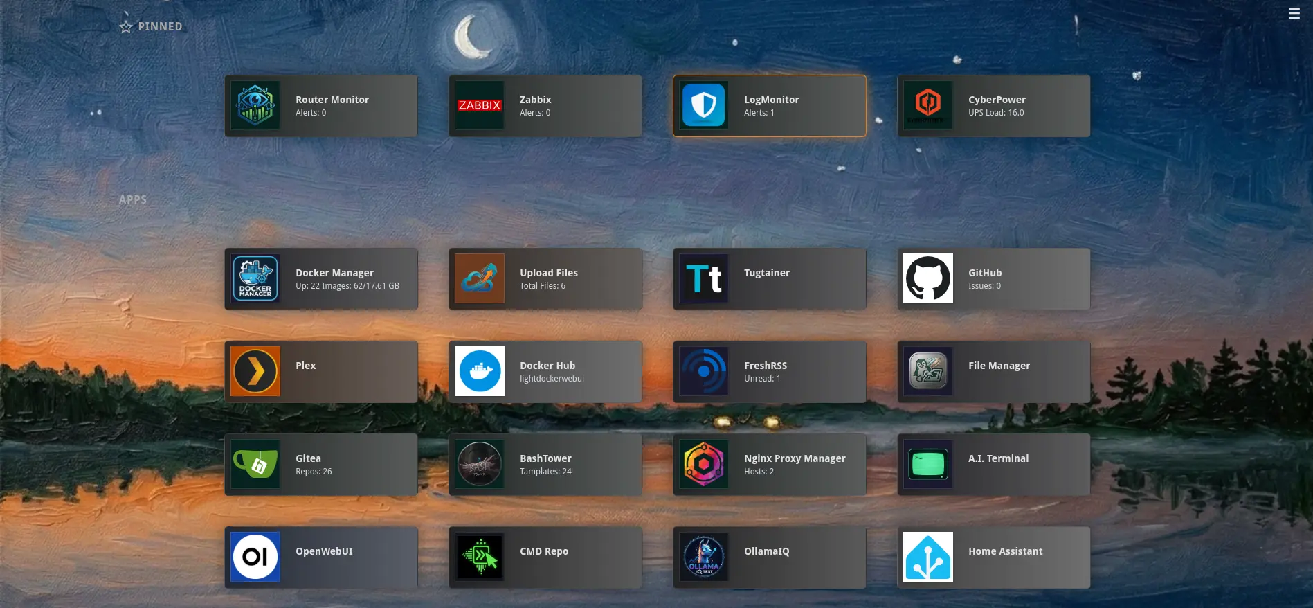 Dashboard screenshot