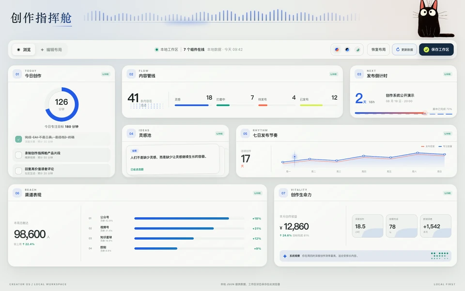 AI WebApp Preset 生成的创作指挥舱，点击查看完整原图