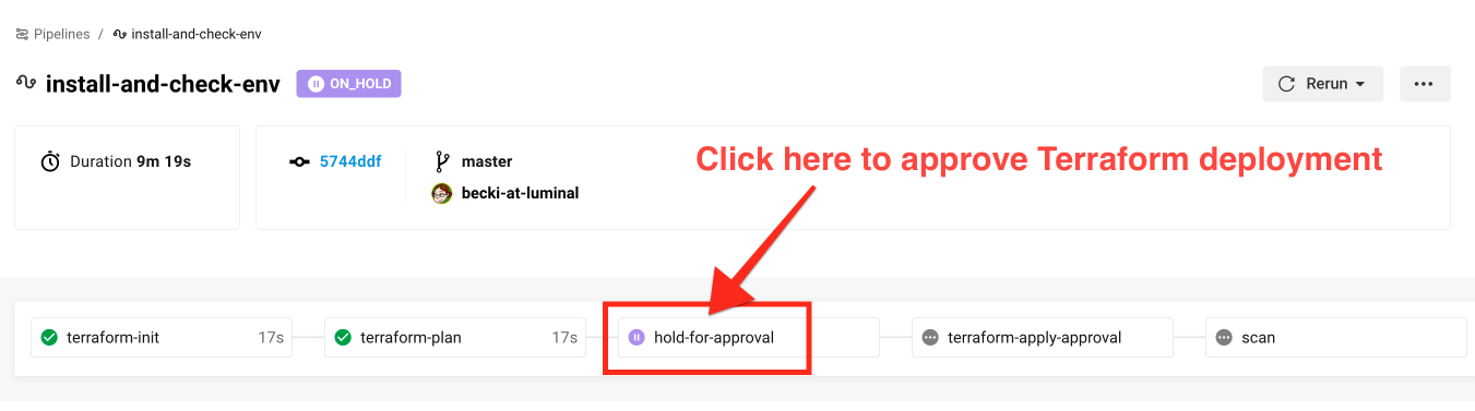 Click hold-for-approval button