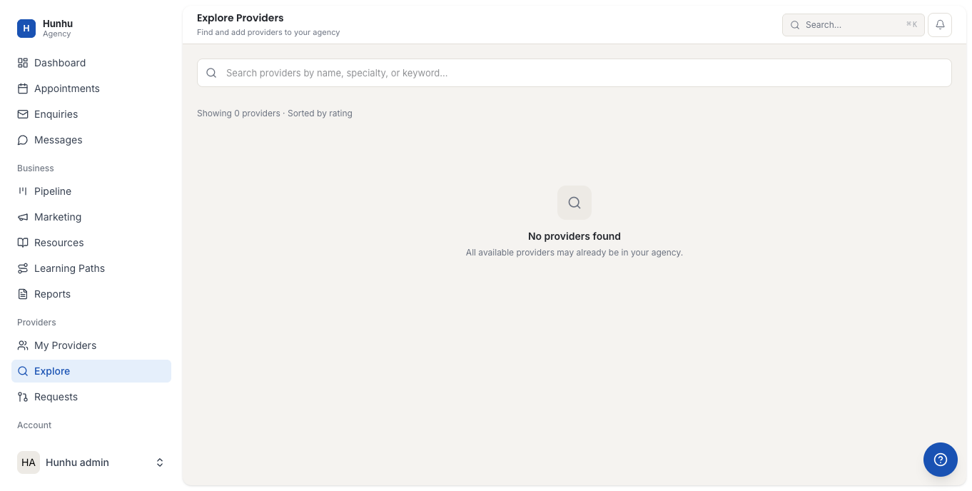 Explore Providers