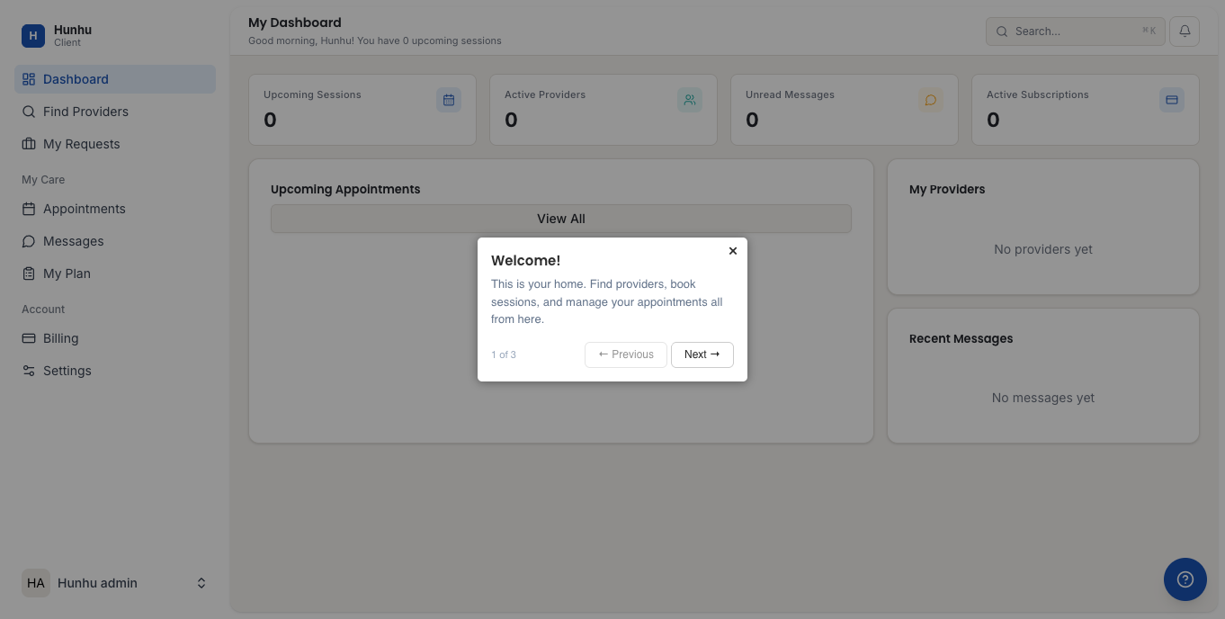 Consumer Portal Dashboard