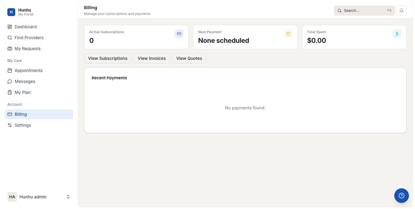 Consumer billing overview
