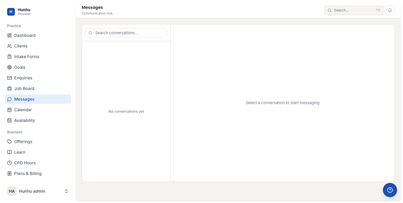 Provider Messages