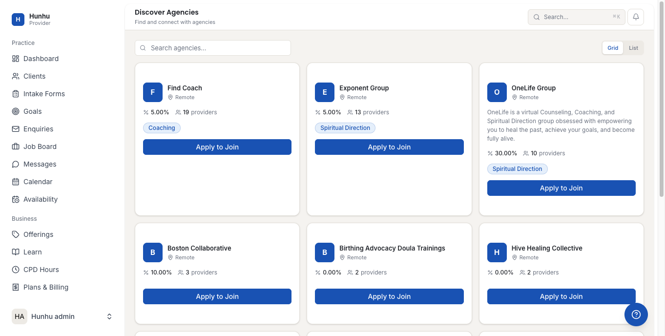 Discover Agencies