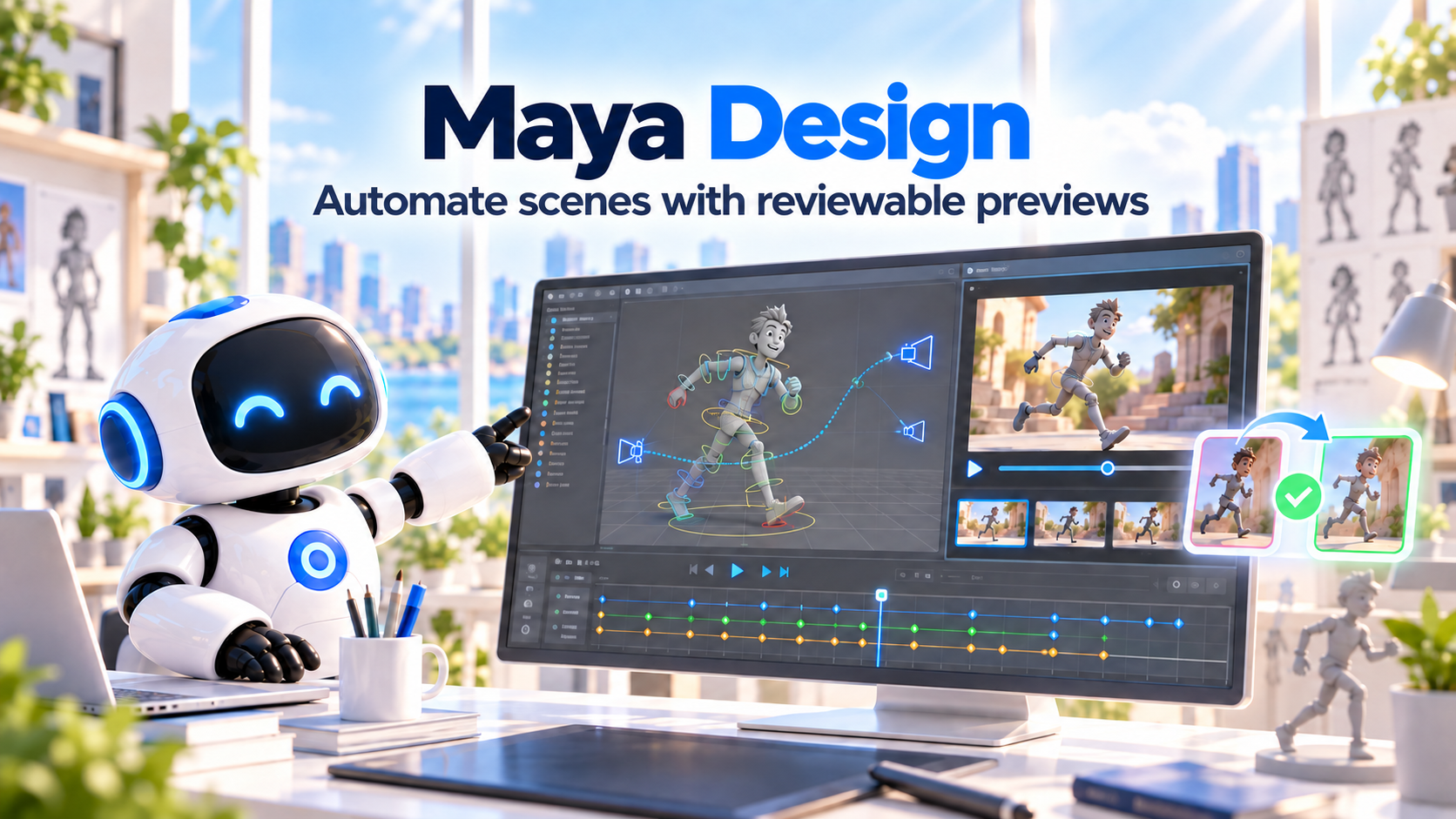 Autodesk Maya Design — inspect scenes and return reviewable previews