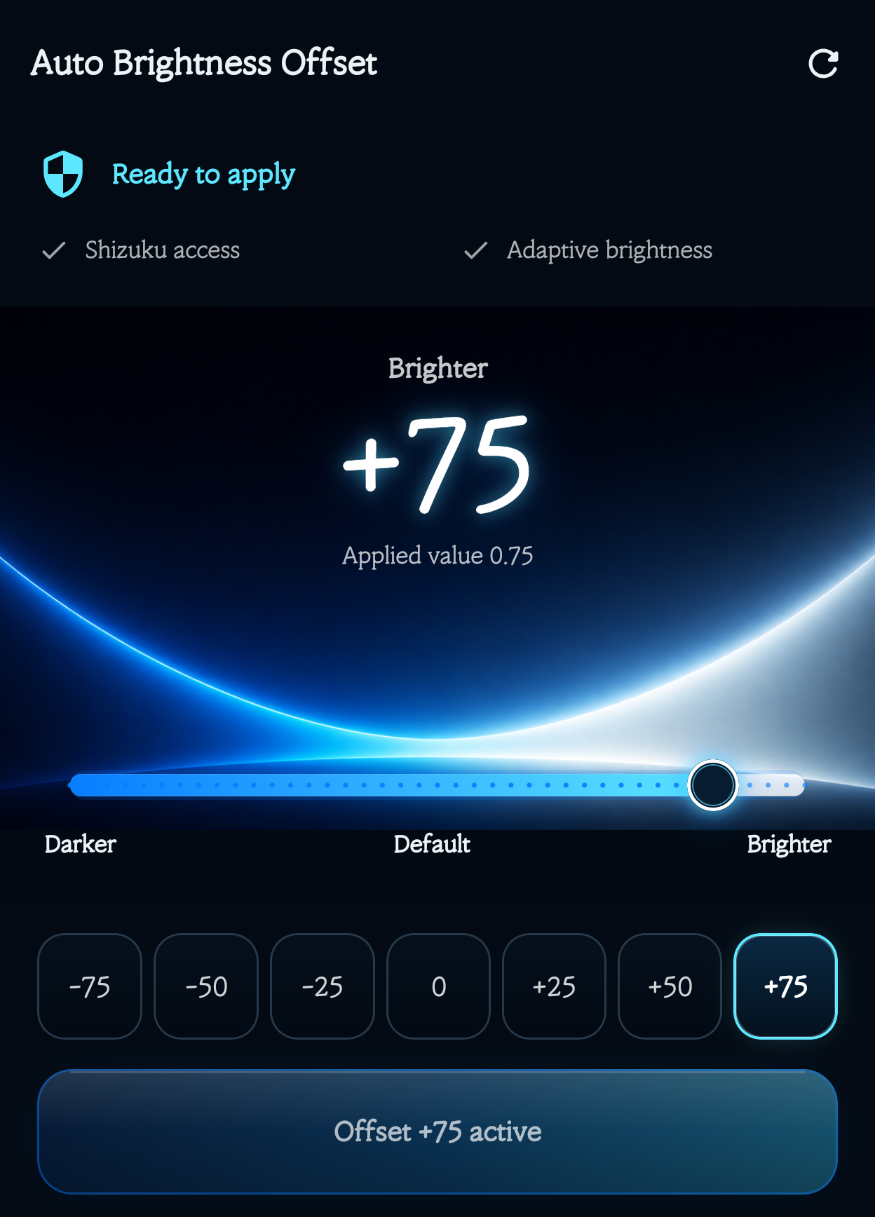 Auto Brightness Offset English interface on Galaxy Z Fold8