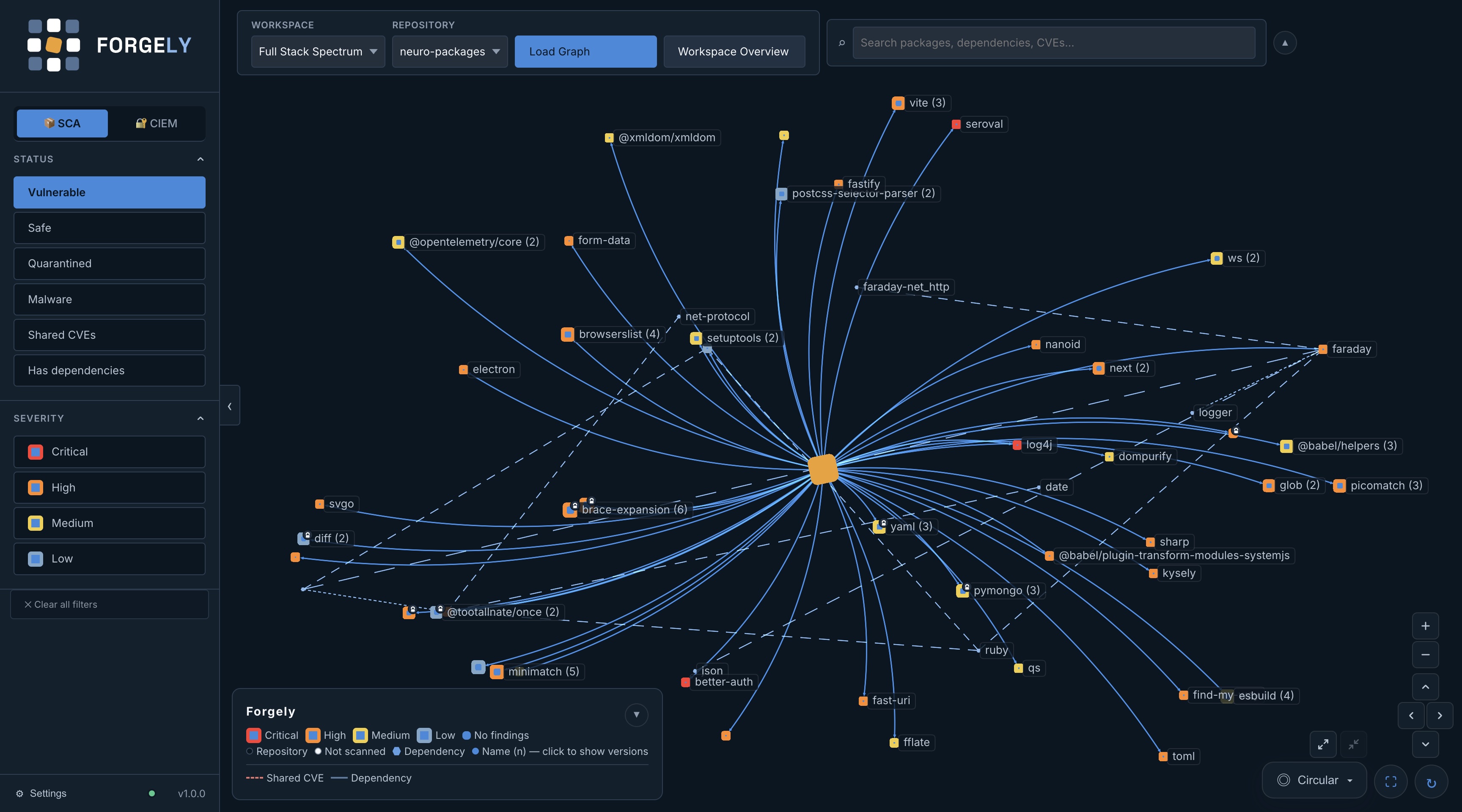 Repository graph