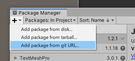 Add package from git URL