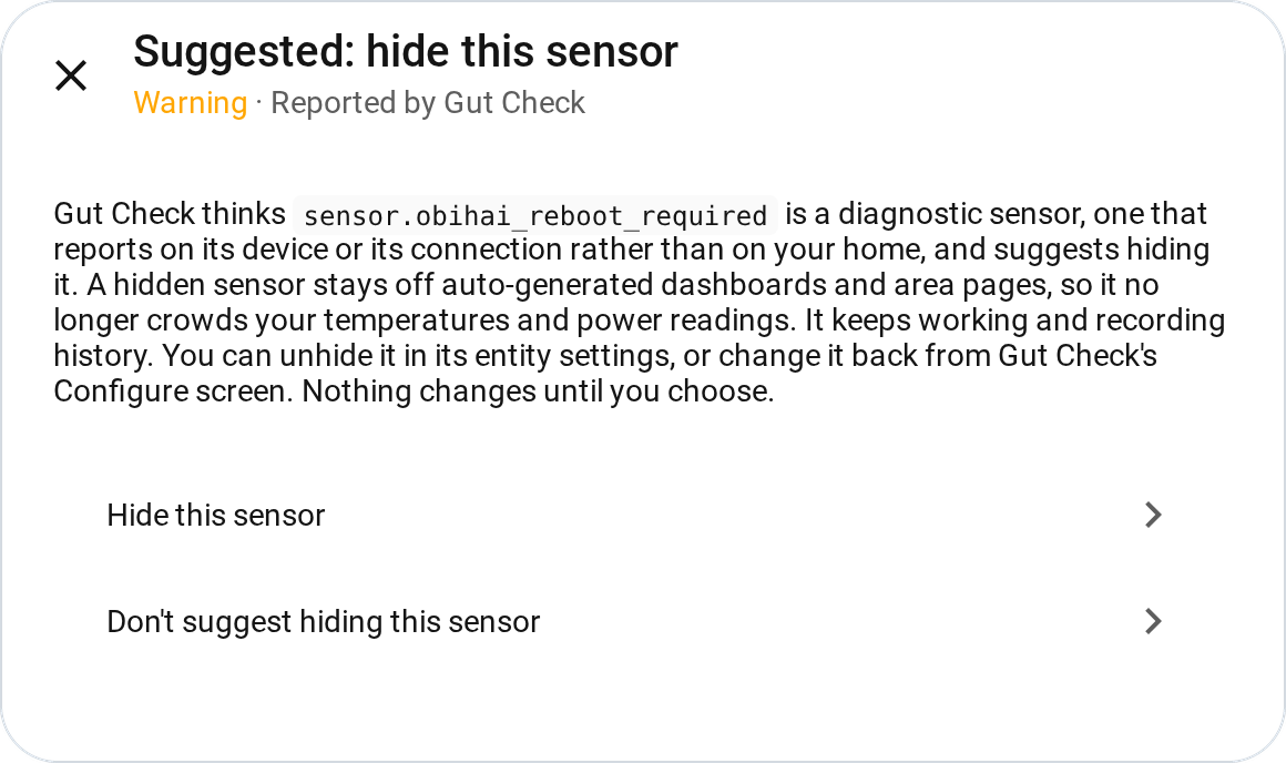 Diagnostic sensor card, opened